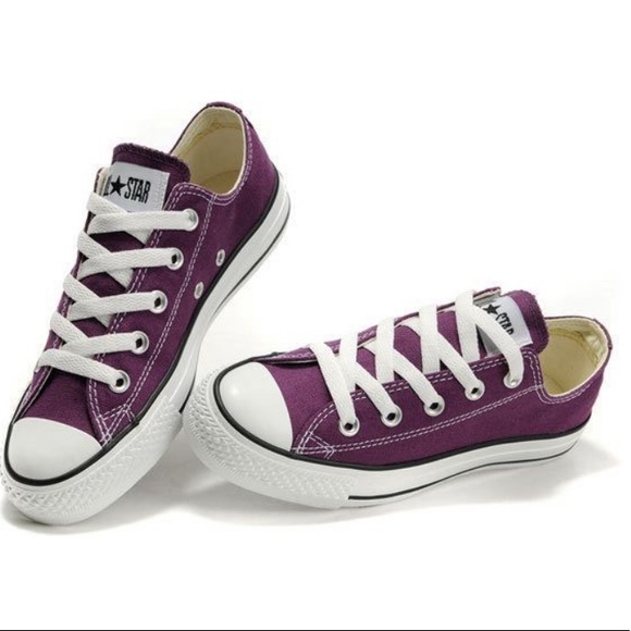 Unisex Converse All Star Lo Sneaker - Plum Purple - Picture 6 of 6